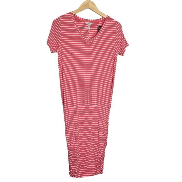 Joules Candice Striped Jersey Dress in Pink Size 4 - Picture 2 of 8